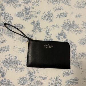 Kate Spade Black Leather Wristlet